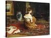 By the Fireside, 1878-Frank Holl-Stretched Canvas