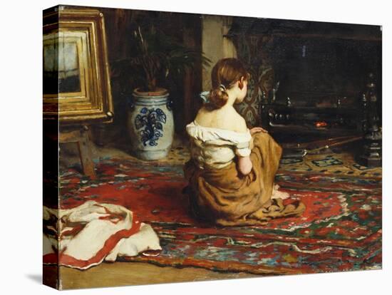 By the Fireside, 1878-Frank Holl-Stretched Canvas