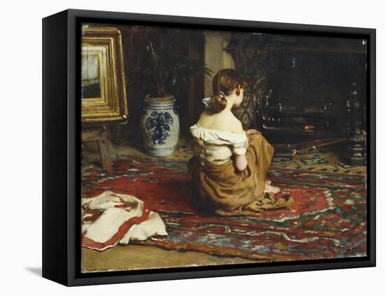 By the Fireside, 1878-Frank Holl-Framed Stretched Canvas