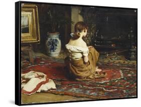 By the Fireside, 1878-Frank Holl-Framed Stretched Canvas