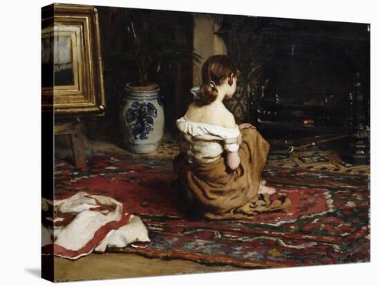 By the Fireside, 1878-Frank Holl-Stretched Canvas