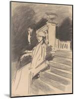 By the Fountain, Villa Torlonia, Frascati, c.1907-John Singer Sargent-Mounted Giclee Print