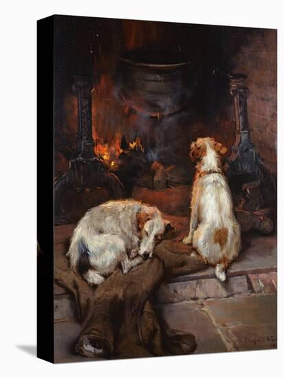By the Hearth, 1894-Philip Eustace Stretton-Stretched Canvas