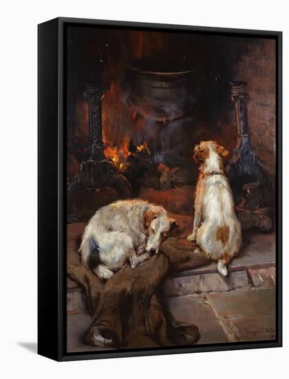 By the Hearth, 1894-Philip Eustace Stretton-Framed Stretched Canvas
