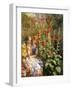 By the Hollyhocks-Sychkov Th.-Framed Giclee Print