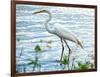 By the Lake Egret-Bruce Nawrocke-Framed Art Print