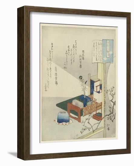 By the Light of a Lamp-Totoya Hokkei-Framed Giclee Print