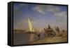 By the Nile-L?on Adolphe Auguste Belly-Framed Stretched Canvas