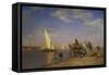 By the Nile-L?on Adolphe Auguste Belly-Framed Stretched Canvas