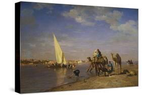 By the Nile-L?on Adolphe Auguste Belly-Stretched Canvas