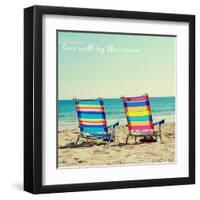 By the Ocean-Gail Peck-Framed Art Print