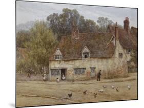 By the Old Cottage-Helen Allingham-Mounted Giclee Print