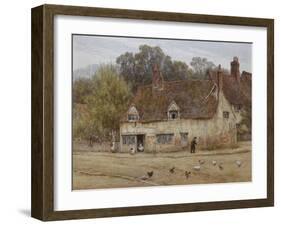 By the Old Cottage-Helen Allingham-Framed Giclee Print