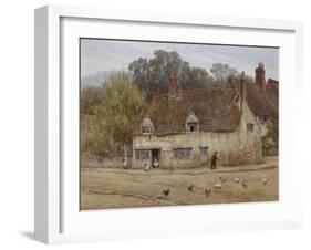 By the Old Cottage-Helen Allingham-Framed Giclee Print