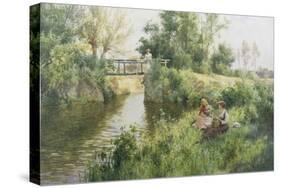 By the Old Post Bridge-Alfred Augustus Glendenning-Stretched Canvas