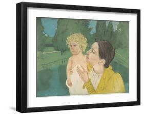 By the Pond, c.1896-Mary Stevenson Cassatt-Framed Giclee Print