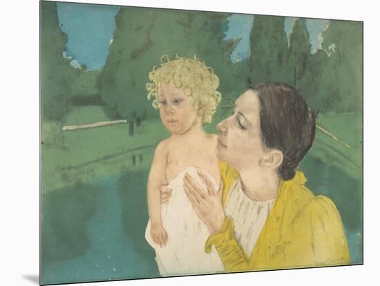 By the Pond, c.1896-Mary Stevenson Cassatt-Mounted Giclee Print