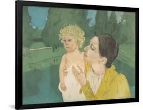 By the Pond, c.1896-Mary Stevenson Cassatt-Framed Giclee Print