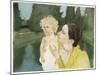 By the Pond, C.1898-Mary Cassatt-Mounted Giclee Print