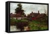 By the Pond-Henry John Yeend King-Framed Stretched Canvas