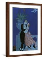 By the Railing, 1921-Georges Barbier-Framed Giclee Print