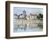 By the River at Vernon, 1883-Claude Monet-Framed Giclee Print