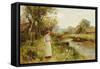 By the River-Ernest Walbourn-Framed Stretched Canvas