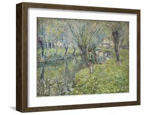 By the River-Frederick Carl Frieseke-Framed Giclee Print