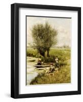 By the Riverside-Emile Claus-Framed Giclee Print