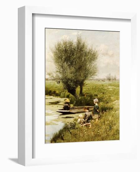 By the Riverside-Emile Claus-Framed Giclee Print