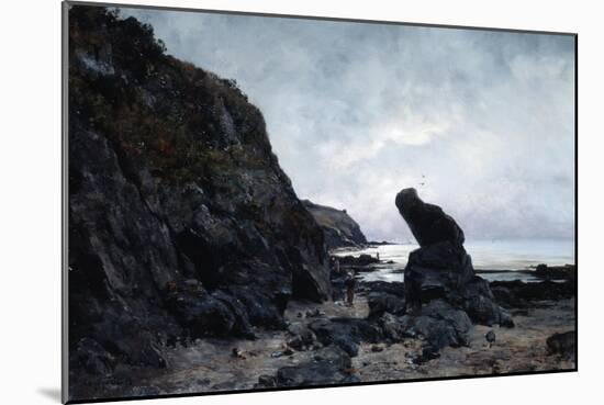 By the Rocks at Low Tide, 1878-Emmanuel Lansyer-Mounted Giclee Print