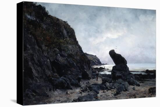 By the Rocks at Low Tide, 1878-Emmanuel Lansyer-Stretched Canvas