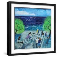 By The Sea, 2021,(acrylics on paper)-Lisa Graa Jensen-Framed Giclee Print