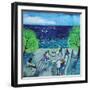 By The Sea, 2021,(acrylics on paper)-Lisa Graa Jensen-Framed Giclee Print