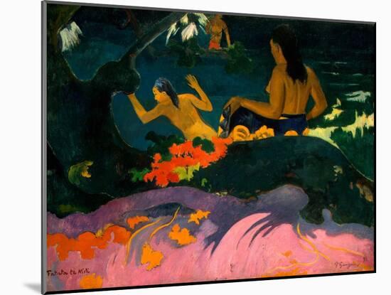 By the Sea (Fatata Te Mit)-Paul Gauguin-Mounted Giclee Print