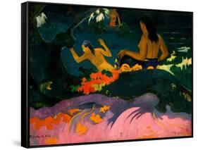 By the Sea (Fatata Te Mit)-Paul Gauguin-Framed Stretched Canvas