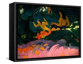 By the Sea (Fatata Te Mit)-Paul Gauguin-Framed Stretched Canvas