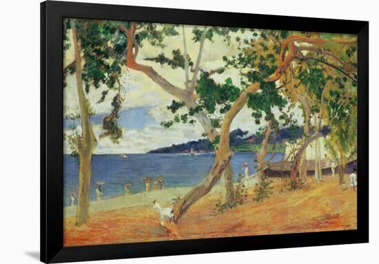 By the Seashore, Martinique, 1887-Paul Gauguin-Framed Premium Giclee Print