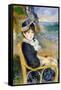 By the Seashore.-Auguste Renoir-Framed Stretched Canvas