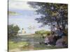 By the Water-Edward Henry Potthast-Stretched Canvas