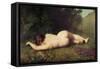 Byblis Turning Into a Spring-Jean-Jacques Henner-Framed Stretched Canvas