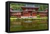 Byodo-In Buddhist Temple, Kaneohe, Oahu, Hawaii, USA-Charles Crust-Framed Stretched Canvas