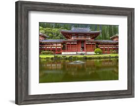 Byodo-In Buddhist Temple, Kaneohe, Oahu, Hawaii, USA-Charles Crust-Framed Photographic Print