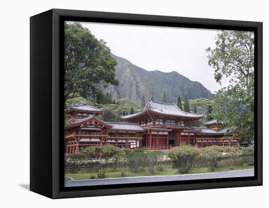 Byodo-In Temple, Buddhist Shrine on Windward Coast, Oahu, Hawaiian Islands-Alison Wright-Framed Stretched Canvas