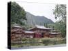 Byodo-In Temple, Buddhist Shrine on Windward Coast, Oahu, Hawaiian Islands-Alison Wright-Stretched Canvas