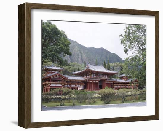 Byodo-In Temple, Buddhist Shrine on Windward Coast, Oahu, Hawaiian Islands-Alison Wright-Framed Photographic Print