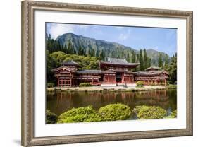 Byodo-In Temple, Valley of the Temples, Kaneohe, Oahu, Hawaii, United States of America, Pacific-Michael DeFreitas-Framed Photographic Print