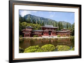 Byodo-In Temple, Valley of the Temples, Kaneohe, Oahu, Hawaii, United States of America, Pacific-Michael DeFreitas-Framed Photographic Print