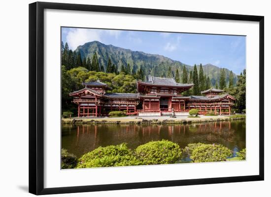 Byodo-In Temple, Valley of the Temples, Kaneohe, Oahu, Hawaii, United States of America, Pacific-Michael DeFreitas-Framed Photographic Print