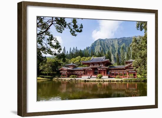 Byodo-In Temple, Valley of the Temples, Kaneohe, Oahu, Hawaii, United States of America, Pacific-Michael DeFreitas-Framed Photographic Print